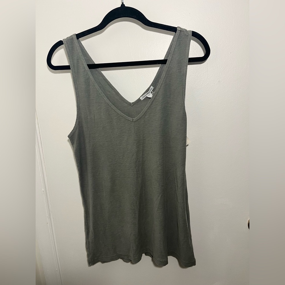 James Perse Grey V-Neck Tank Top NWT - Picture 3 of 6